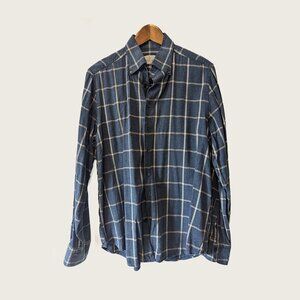 EMANUEL BERG - Cotton tencel blend checked shirt - Sz L